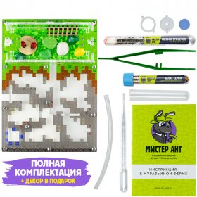 Муравьиная ферма Мини ПРО "Майнкрафт" (ПОЛНЫЙ КОМПЛЕКТ)